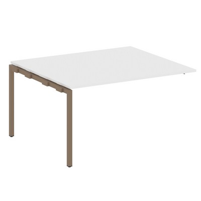 Metal System Quattro 4x4 40БП.ППРГ-3 (Белый/Мокко) Проходной наборный элемент переговорного стола на П-образном м/к