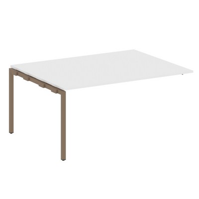 Metal System Quattro 4x4 40БП.ППРГ-4 (Белый/Мокко) Проходной наборный элемент переговорного стола на П-образном м/к