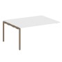 Metal System Quattro 4x4 40БП.ППРГ-4 (Белый/Мокко) Проходной наборный элемент переговорного стола на П-образном м/к