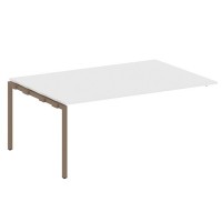 Metal System Quattro 4x4 40БП.ППРГ-5 (Белый/Мокко) Проходной наборный элемент переговорного стола на П-образном м/к