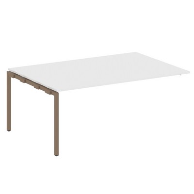 Metal System Quattro 4x4 40БП.ППРГ-5 (Белый/Мокко) Проходной наборный элемент переговорного стола на П-образном м/к