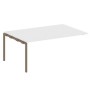 Metal System Quattro 4x4 40БП.ППРГ-5 (Белый/Мокко) Проходной наборный элемент переговорного стола на П-образном м/к
