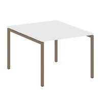 Metal System Quattro 4x4 40БП.ПРГ-1.1 (Белый/Мокко) Переговорный стол, 1 столешница на П-образном м/к