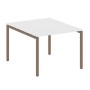Metal System Quattro 4x4 40БП.ПРГ-1.1 (Белый/Мокко) Переговорный стол, 1 столешница на П-образном м/к