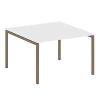 Metal System Quattro 4x4 40БП.ПРГ-1.2 (Белый/Мокко) Переговорный стол, 1 столешница на П-образном м/к