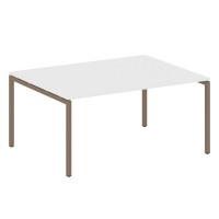 Metal System Quattro 4x4 40БП.ПРГ-1.4 (Белый/Мокко) Переговорный стол, 1 столешница на П-образном м/к