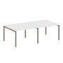 Metal System Quattro 4x4 40БП.ПРГ-2.2 (Белый/Мокко) Переговорный стол, 2 столешницы на П-образном м/к
