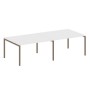 Metal System Quattro 4x4 40БП.ПРГ-2.3 (Белый/Мокко) Переговорный стол, 2 столешницы на П-образном м/к