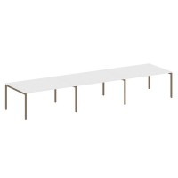 Metal System Quattro 4x4 40БП.ПРГ-3.4 (Белый/Мокко) Переговорный стол, 3 столешницы на П-образном м/к