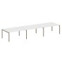 Metal System Quattro 4x4 40БП.ПРГ-3.4 (Белый/Мокко) Переговорный стол, 3 столешницы на П-образном м/к