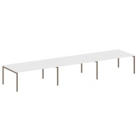 Metal System Quattro 4x4 40БП.ПРГ-3.5 (Белый/Мокко) Переговорный стол, 3 столешницы на П-образном м/к
