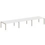 Metal System Quattro 4x4 40БП.ПРГ-3.5 (Белый/Мокко) Переговорный стол, 3 столешницы на П-образном м/к