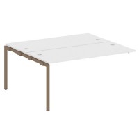 Metal System Quattro 4x4 40БП.ПРС-СП-2.4 (Белый/Мокко) Проходной наборный элемент рабочей станции на П-образном м/к