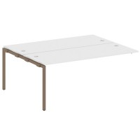 Metal System Quattro 4x4 40БП.ПРС-СП-2.5 (Белый/Мокко) Проходной наборный элемент рабочей станции на П-образном м/к