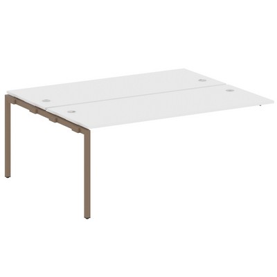 Metal System Quattro 4x4 40БП.ПРС-СП-2.5 (Белый/Мокко) Проходной наборный элемент рабочей станции на П-образном м/к