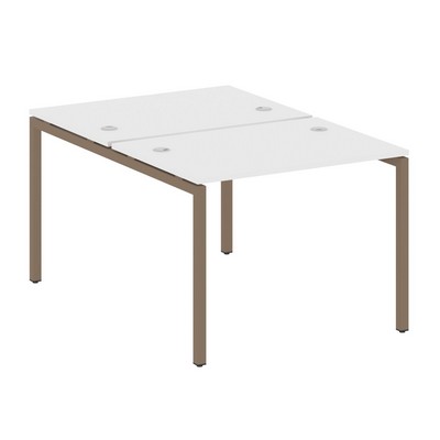 Metal System Quattro 4x4 40БП.РАС-СП-2.1 (Белый/Мокко) Рабочая станция на П-образном м/к