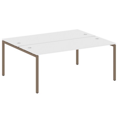 Metal System Quattro 4x4 40БП.РАС-СП-2.5 (Белый/Мокко) Рабочая станция на П-образном м/к