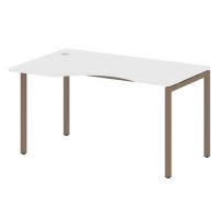 Metal System Quattro 4x4 40БП.СА-2 Л (Белый/Мокко) Стол криволинейный левый на П-образном м/к
