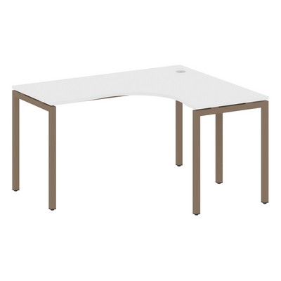 Metal System Quattro 4x4 40БП.СА-3 Пр (Белый/Мокко) Стол криволинейный правый на П-образном м/к