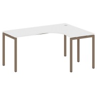 Metal System Quattro 4x4 40БП.СА-4 Пр (Белый/Мокко) Стол криволинейный правый на П-образном м/к