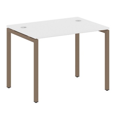 Metal System Quattro 4x4 40БП.СП-1 (Белый/Мокко) Стол письменный на П-образном м/к