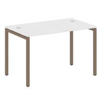 Metal System Quattro 4x4 40БП.СП-2 (Белый/Мокко) Стол письменный на П-образном м/к