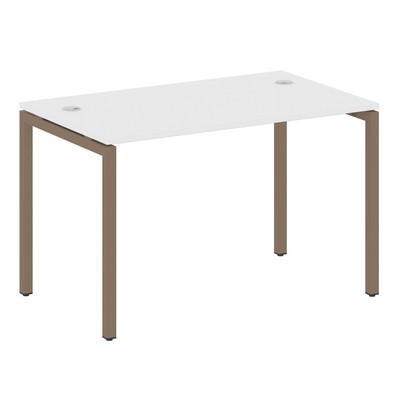Metal System Quattro 4x4 40БП.СП-2 (Белый/Мокко) Стол письменный на П-образном м/к