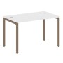 Metal System Quattro 4x4 40БП.СП-2 (Белый/Мокко) Стол письменный на П-образном м/к