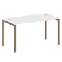 Metal System Quattro 4x4 40БП.СП-3 (Белый/Мокко) Стол письменный на П-образном м/к