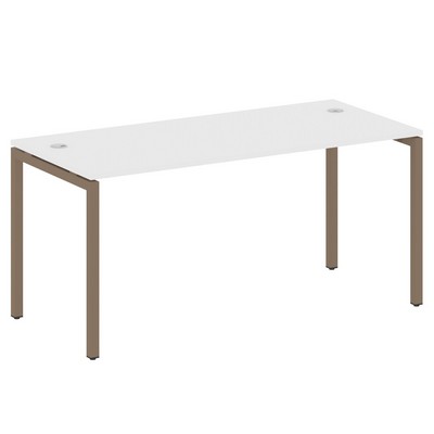 Metal System Quattro 4x4 40БП.СП-4 (Белый/Мокко) Стол письменный на П-образном м/к