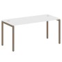 Metal System Quattro 4x4 40БП.СП-4 (Белый/Мокко) Стол письменный на П-образном м/к
