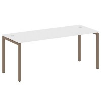 Metal System Quattro 4x4 40БП.СП-5 (Белый/Мокко) Стол письменный на П-образном м/к