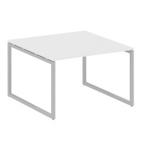 Metal System Quattro 4x4 40БО.ПРГ-1.2 (Белый/Серый) Переговорный стол, 1 столешница на О-образном м/к