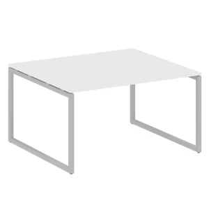 40БО.ПРГ-1.3 (Белый/Серый) Переговорный стол, 1 столешница на О-образном м/к