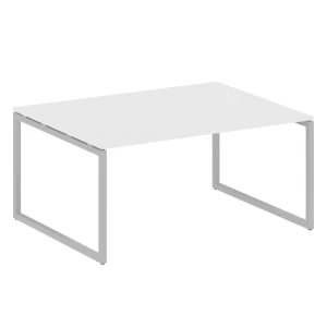 40БО.ПРГ-1.4 (Белый/Серый) Переговорный стол, 1 столешница на О-образном м/к