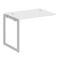 Metal System Quattro 4x4 40БО.ПРС-СП-1.1 (Белый/Серый) Проходной наборный элемент рабочей станции на О-образном м/к