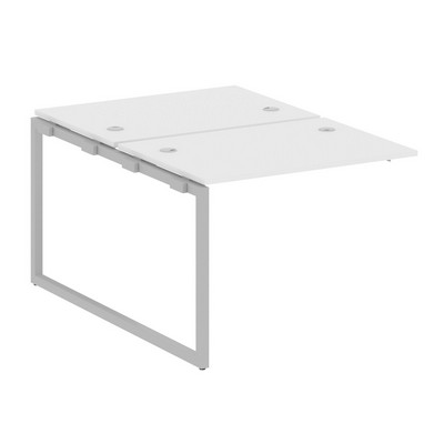 Metal System Quattro 4x4 40БО.ПРС-СП-2.1 (Белый/Серый) Проходной наборный элемент рабочей станции на О-образном м/к