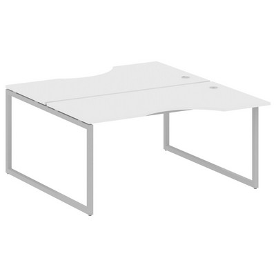 Metal System Quattro 4x4 40БО.РАС-СА-2.1 (Белый/Серый) Рабочая станция криволинейная на О-образном м/к