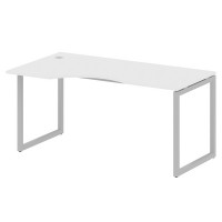 Metal System Quattro 4x4 40БО.СА-1 Л (Белый/Серый) Стол криволинейный левый на О-образном м/к