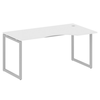 Метал Систем Куатро 4х4 40БО.СА-1 Пр (Белый/Серый) Стол криволинейный правый на О-образном м/к