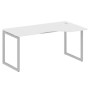 Метал Систем Куатро 4х4 40БО.СА-1 Пр (Белый/Серый) Стол криволинейный правый на О-образном м/к