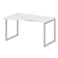 Metal System Quattro 4x4 40БО.СА-2 Л (Белый/Серый) Стол криволинейный левый на О-образном м/к
