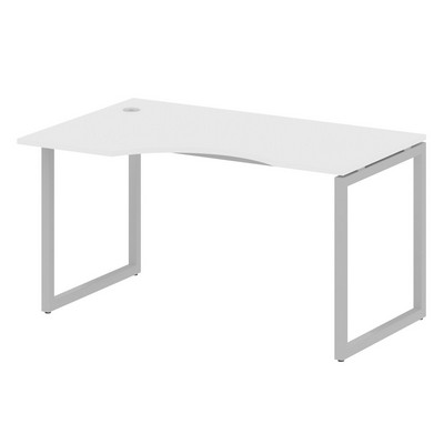 Metal System Quattro 4x4 40БО.СА-2 Л (Белый/Серый) Стол криволинейный левый на О-образном м/к