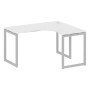 Metal System Quattro 4x4 40БО.СА-3 Пр (Белый/Серый) Стол криволинейный правый на О-образном м/к
