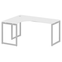 Metal System Quattro 4x4 40БО.СА-4 Л (Белый/Серый) Стол криволинейный левый на О-образном м/к