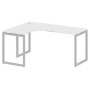 Metal System Quattro 4x4 40БО.СА-4 Л (Белый/Серый) Стол криволинейный левый на О-образном м/к