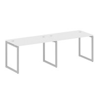 Metal System Quattro 4x4 40БО.СМ-2.2 (Белый/Серый) Рабочая станция на 2 раб.места на О-образном м/к