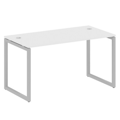 Metal System Quattro 4x4 40БО.СП-3 (Белый/Серый) Стол письменный на О-образном м/к