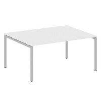 Metal System Quattro 4x4 40БП.ПРГ-1.4 (Белый/Серый) Переговорный стол, 1 столешница на П-образном м/к