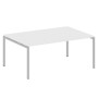 Metal System Quattro 4x4 40БП.ПРГ-1.5 (Белый/Серый) Переговорный стол, 1 столешница на П-образном м/к